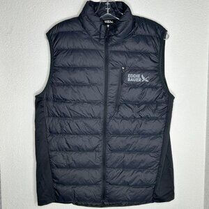 Eddie Bauer Vest Mens Medium Down 550 Puffer Quilted Full Zip Outdoor Insulated